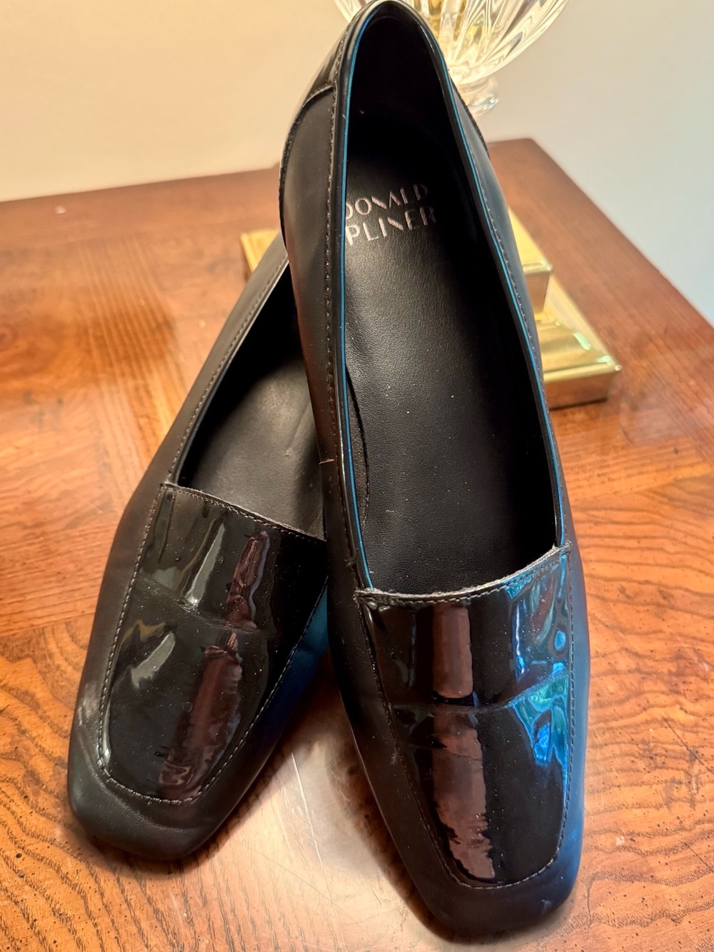 Women’s Donald Pliner Black Patent Women's Loafers - 10M